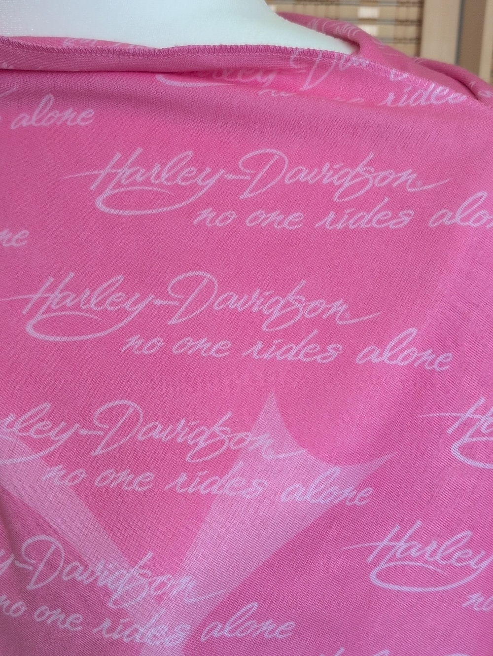 Harley-Davidson Pink Logo Wrap Scarf "No One Rides Alone" Soft & Warm 11x66 - Picture 3 of 5